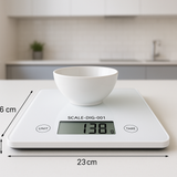Balança Digital de Cozinha Vidro Temperado LCD 5kg