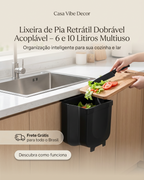 Lixeira Retrátil Dobrável para Pia 6L e 10L – Compacta e Multiuso