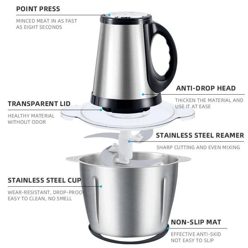 Picador Elétrico 3L Casa Vibe Decor – Processador de Alimentos