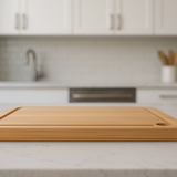 Tábua de Corte Bambu Natural 35x25cm com Canaleta